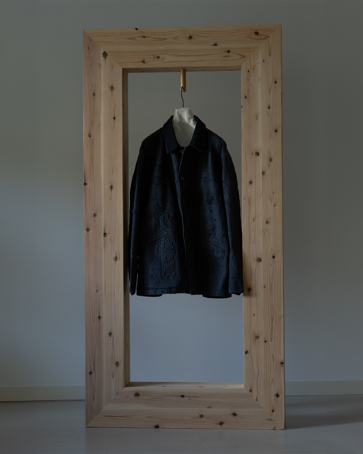 Garment-dye hand embroidery coverall